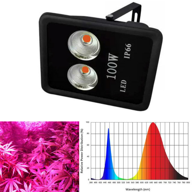 Pantalla LED Grow Full Spectrum 100W Cultivo Plantas